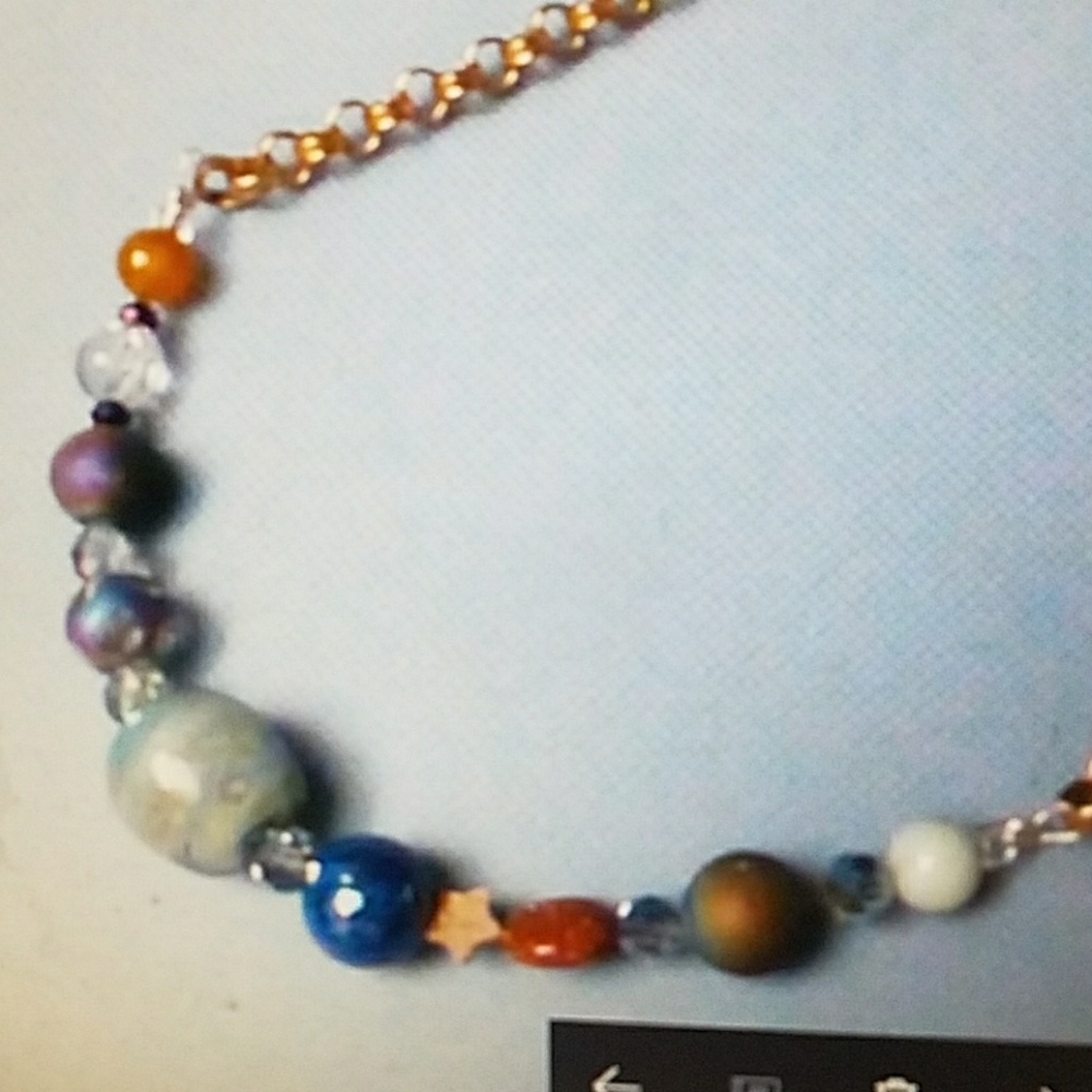 Solar system galaxy planet geek chic neckl…